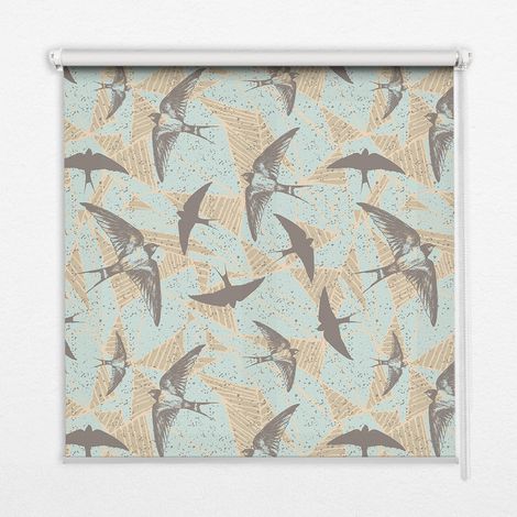 Tenda a Rullo Interna per Finestra - Tenda Filtrante Luce - Tenda Privacy - Tenda Decorativa Rettangolare - Rullo per Interni - (100 cm x 100 cm) - Rondini