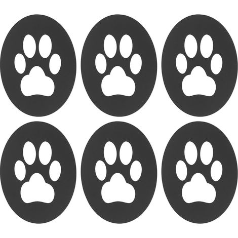 Sous-verres en forme d'animaux de dessin animé (6 pièces), style nordique, usage domestique, isolants thermiques, anti-brûlures, sous-verres pour table basse, motif patte de chat.