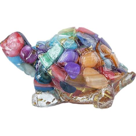 Décoration Tortue Résine - 5 x 3 x 2,7 cm - Bureau Voiture Intérieur - 1 Pièce (1/5)