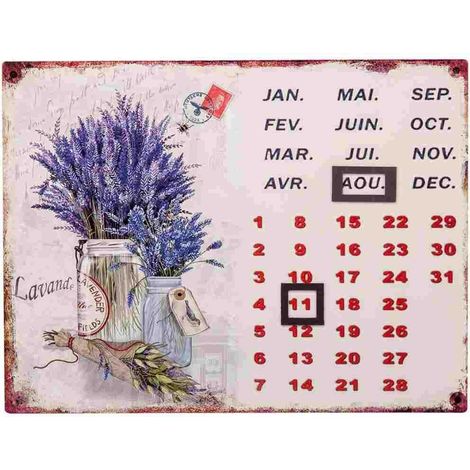 Calendario de metal 25x33 cm (1/3)