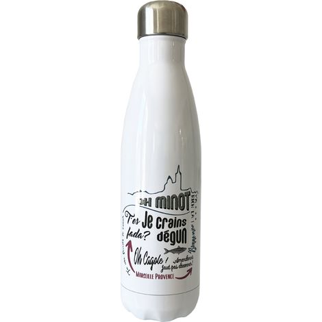 Bouteille isotherme Marseille en inox (1/2)