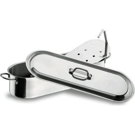 Lacor Pesciera con Griglia, Argento, 40 cm