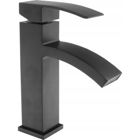CASCADE BLACK BASIN MIXER WATERFALL TAP (1/5)