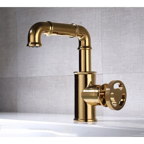 Robinets De Lavabo En Laiton Noir, Robinets De Salle De Bains, Robinet Mitigeur D'eau Chaude Et Froide, Robinet Mitigeur Contemporain (1/5)