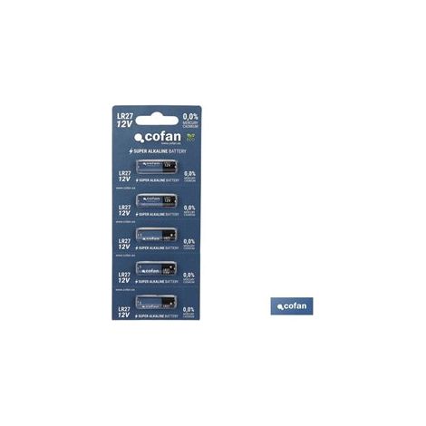 Pack de 5 Piles Alcalines LR27/12V de Longue Durée (1/2)