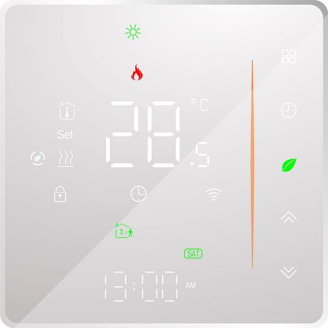 Termostato WiFi - Termostato para calefacción por suelo radiante - Compatible con control por aplicación - Control por voz compatible con Alexa/Google Home - para preparar agua caliente (1/5)
