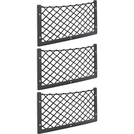 Lot De 3 Filets De Rangement Voiture 36x18 Cm Élastique Pour Bagages Magazines Van Caravane Camping Car Camion T4 T5 T6 (1/4)