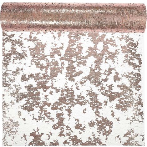 Chemin de table de mariage or rose pour table à manger, 2 pièces, nappes bronzées (1/5)