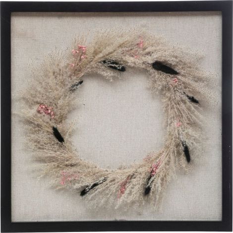 Déco Murale Fleurs Séchées "Nia" 55cm Noir (1/3)