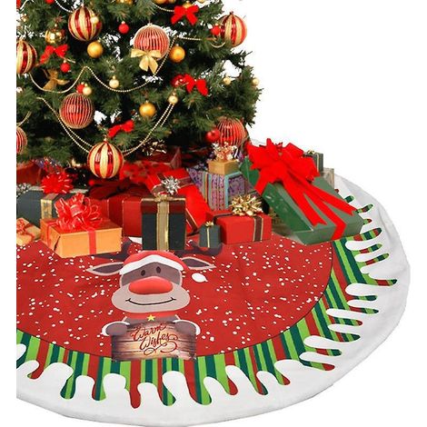 78cm Jupe Sapin De Nol,wapiti De Nol Couvre Pied Sapin Noel, Arbre De Noel Decoration, Joyeux Nol Jupe D'arbre Tapis Pour Sapin Pour Nol