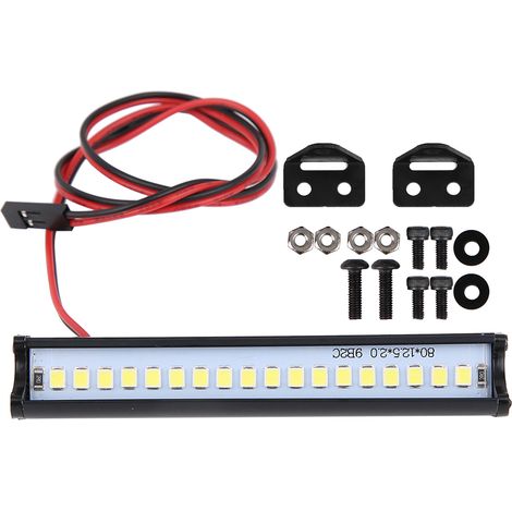 Barre lumineuse LED pour toit de voiture RC compatible avec Traxxas TRX6 / TRX4 / SCX10 1/10 RC Crawler