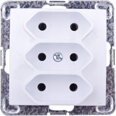 Enchufe eléctrico Ospel gp-3y/m/00 triple 2.5A 230V (1/2)
