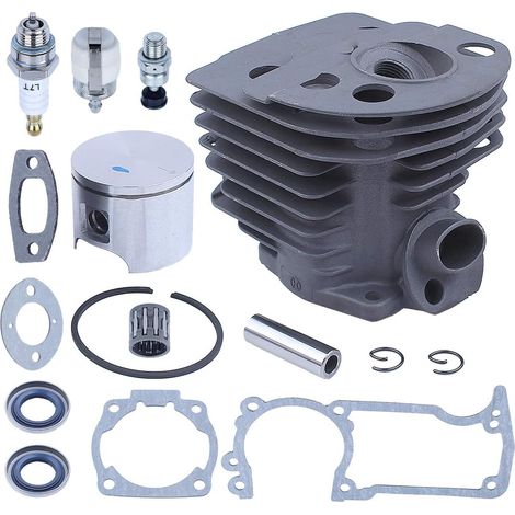 Adefol 46mm Cylinder for Husqvarna 55 51 Nikasil Chainsaw with Piston Needle Bear Kit Decompression Valve Gasket Replacement Parts 503609172 (1/5)