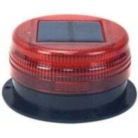 Leistungsstarke magnetische Solar-Dachlampe, Baustellenfahrzeug-Taschenlampe, Solar-Standlicht, rot - Crezuo (1/2)