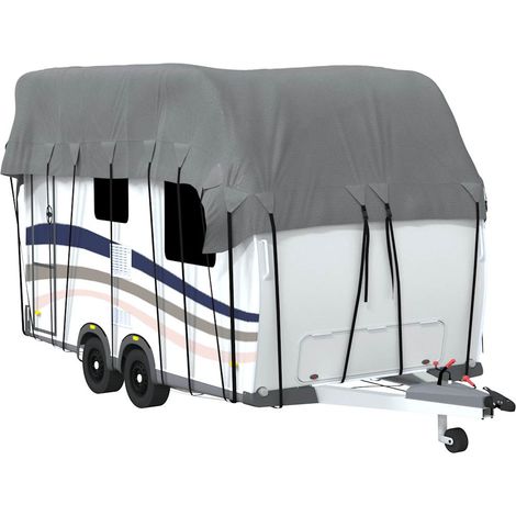 Housse de toit de caravane gris 600x300 cm tissu non tissé