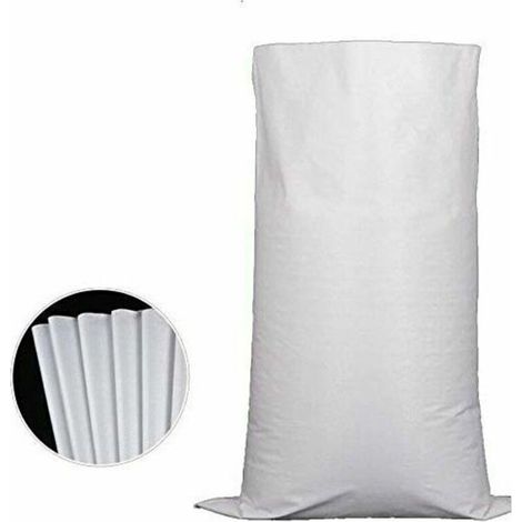 10 Pièces Sac à Gravats,Sacs Tissés Blanc 60x100 cm,Sac Gravat de Grande Capacité,pour La Logistique Et Le Transport,Les Matériaux de Construction Ou Les Déchets de Jardin (1/4)