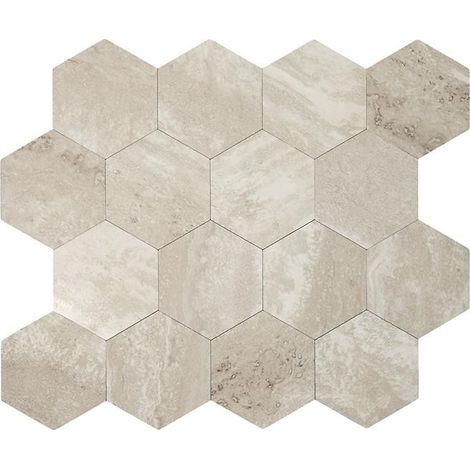 Crédence Adhésive "Hexagone" 33cm Blanc