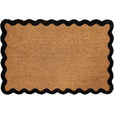 Zerbino di benvenuto in fibra di cocco 60 x 90 cm con supporto in PVC naturale Pinatubo