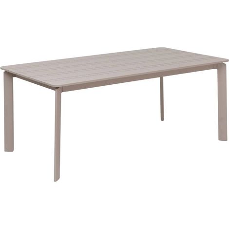 Table de jardin en aluminium taupe 8 places Kaïa (1/5)