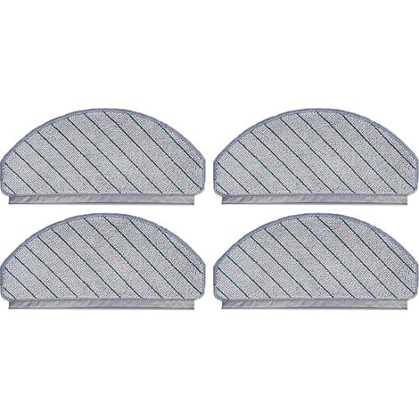 4-teiliges Wischmopp-Set aus waschbarer, wiederverwendbarer Mikrofaser für Ecovacs N9+ X1s T10 T20 Saugroboter (Ersatztücher) (1/5)