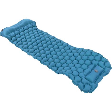 Aufblasbare Campingmatte, gepolsterte Matratzenauflage, pfauenblau, für Zelt, Wandern, Reisen (1/5)