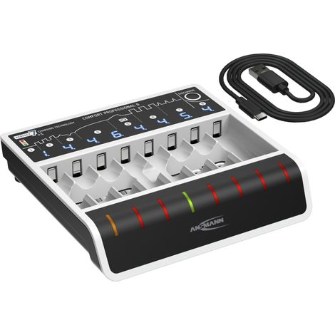 ANSMANN Schnell-Ladegerät mit USB Eingang für 1 bis 8 NiMH Akkus (1/5)