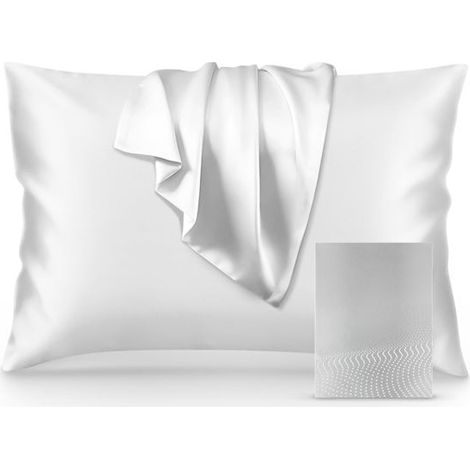 Filiyano – oreiller en soie 50x75 – Taie d'oreiller en soie 50x75 cm, 90% soie, 10% coton, douce et moelleuse, soin de la peau et des cheveux (1/5)