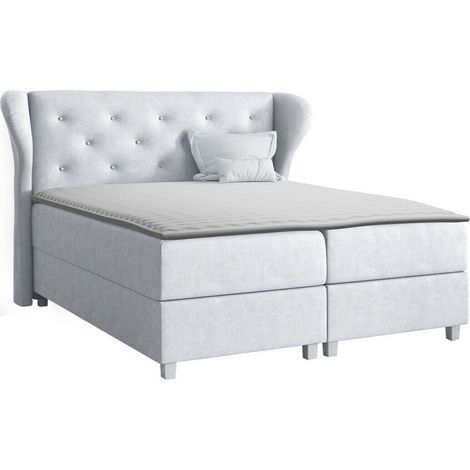 Lit boxspring Ovum, Prestige 2769, Continental, Double, 180x200, Tissu, Disponible, 204x212x120cm (1/5)