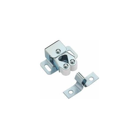 Lot de 12 verrous de porte de placard à double rouleau, ferme-portes de placard zingués pour placards de cuisine, armoires et tiroirs