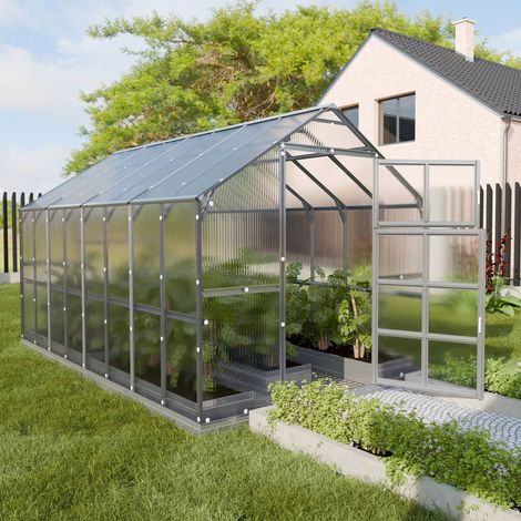 Serre da giardino robuste KLASIKA HOUSE 2,35 x 4,12 m (9,68 m²), 6 mm con rivestimento in policarbonato
