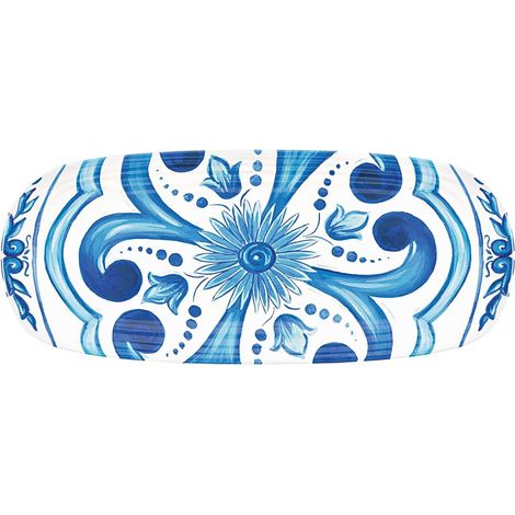 GUZZINI Vassoio Rettangolare Piccolo Decoro Blues 39,5 x 16,5 x2,5 Cm Melamina Table Decor (1/2)
