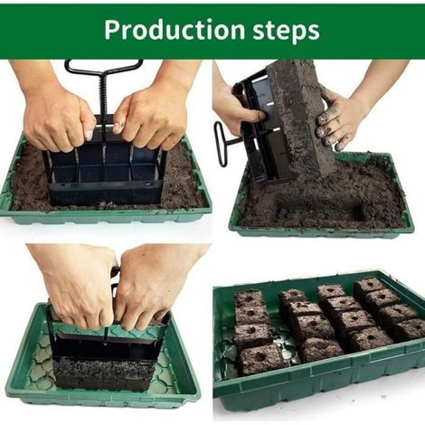 Machine à blocs de sol, presse motte manuelle 5 cm pour semis, outil de plantation de graines.