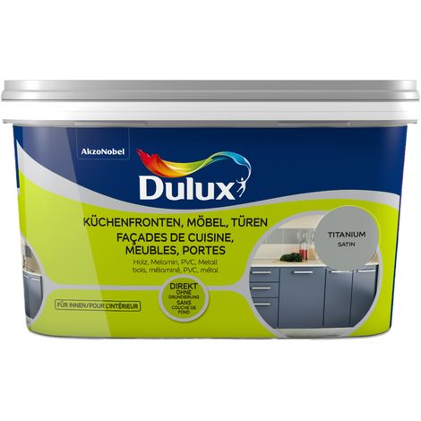Dulux Fresh up Küchenfronten, Möbel, Türen Satin, Einfach mal neu streichen, Titanium, 2 l (1/5)