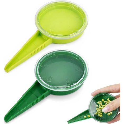 2 Pcs Hand Seeder Planting Aid Adjustable 5 Positions Seeder for Vegetables, Fruits and Flowers (2 Colors) (1/5)