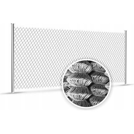 Rete metallica intrecciata zincata color argento, 60x60 mm, 125 cm x 10 m (1/2)