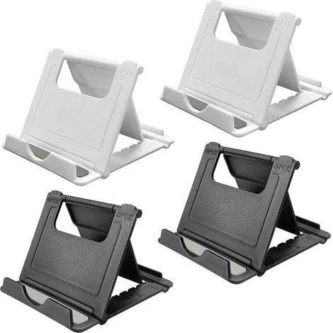 Supporto portatile per cellulare in 4 pezzi, supporto da tavolo pieghevole per cellulare, supporto da tavolo universale per tutti i telefoni cellulari (1/5)