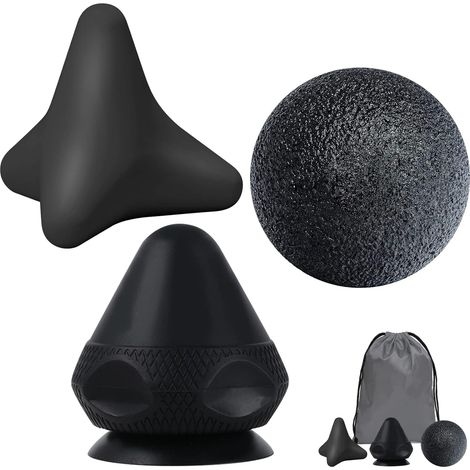 Kit de massage avec ventouse et sac pour douleurs musculaires et tensions, pour l'auto-massage (noir) (1/5)