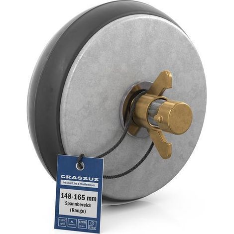 CR Schnellverschlussstopfen CSV 150 (148-165mm), 0,5 bar, L:100mm, EPDM / Al (1/3)