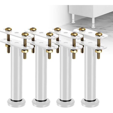 Pieds de lit réglables Lot de 4 Acier laminé Support central robuste 15 à 25 cm Lit renforcé (1/4)