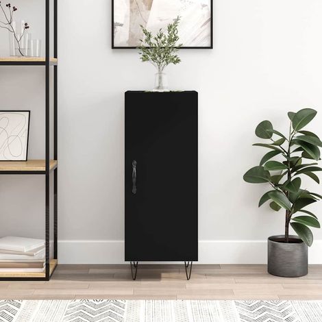 vidaXL Sideboard Black 34,5x34x90 cm Engineered Wood (1/5)