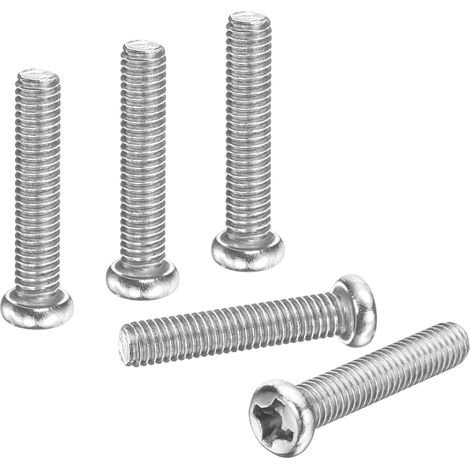 50 Pcs Vis À Tête Bombée M3.5 x 18mm Pas De 0.6mm Filetage Complet (1/5)