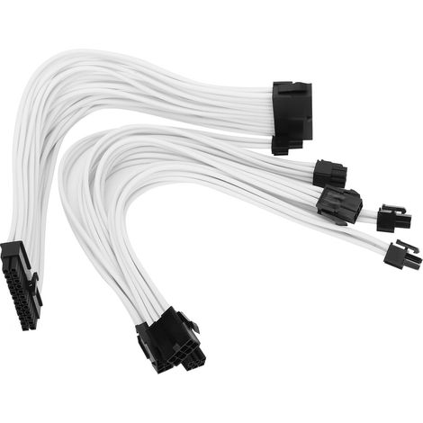 Kits de rallonges de base avec cordon extensible gainé 18AGW pour alimentation informatique (1/5)