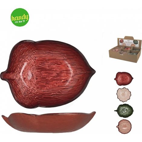 Coppetta decorativa H&H Little Harvest in vetro 12-13 cm assortita