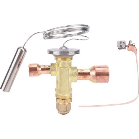 Support de Détendeur Thermostatique - Entrée ODF 5/8", Sortie 7/8", pour R22/R407C/R404A/R507/R134a/R410A