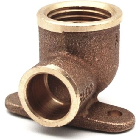 GOMITO BRONZO F. CON 2 FLANGE A SALDARE 1/2 x 18