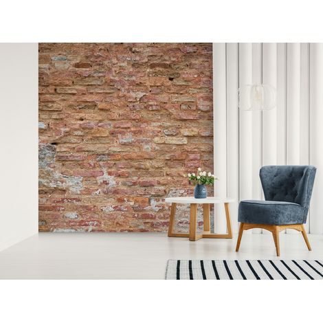 Papier Peint Pierre - Mur de Briques Anciennes - 150 x 250 cm (1/2)
