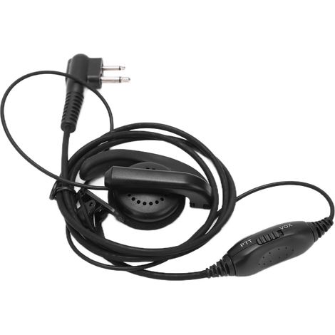 Interphone talkie-walkie avec casque, radio bidirectionnelle, écouteurs noirs, système de réception audio universel (1/5)