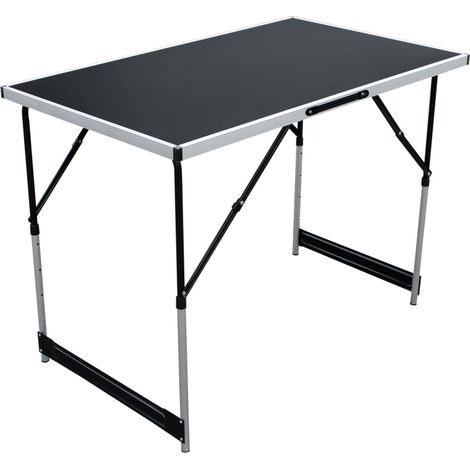 Linder Exclusiv MC330879 – Aluminium Campingtisch Multifunktionstisch höhenverstellbar, faltbar 100x60 cm, stabil & wetterfest, bis 4 Personen
