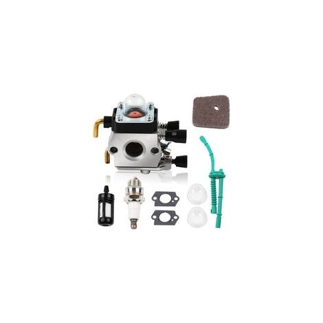 Carburateur pour débroussailleuse STIHL FS55 FS55R FS55RC FS38 KM55 HL45 KM55R – Kit complet avec filtre à air et bougie d'allumage (1/5)