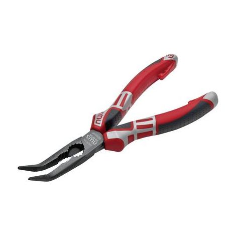 Pince à becs plats 141-69-170 – Acier forgé – Poignées SoftGripp rouge et gris – Compacte et légère 145 g – Conforme norme DIN ISO 5745 – NWS